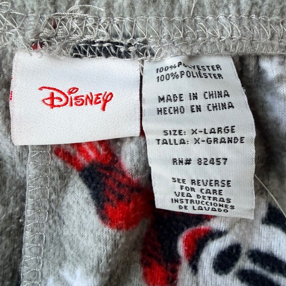 Disney Mickey Mouse Winter Fleece Pajama Pants Unisex XL Holiday Family Matching - Picture 6 of 6